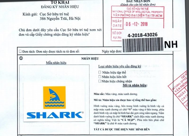 Đăng ký bản quyền thương hiệu Shark 