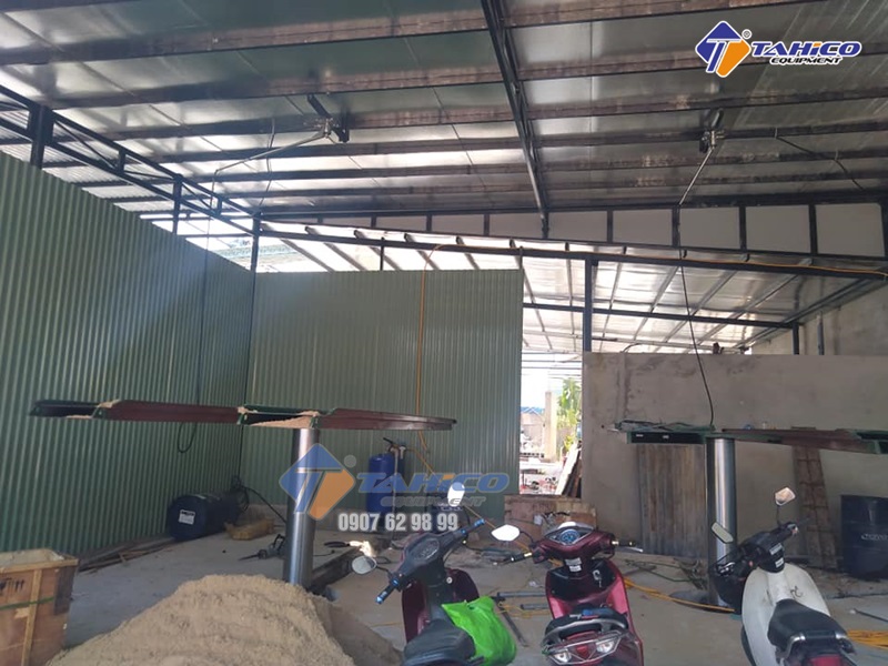 Thi công tiệm rửa xe chuyên nghiệp cho anh Hùng - Bình Định