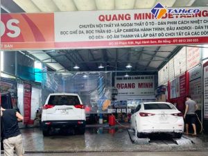 Tiệm rửa và chăm sóc xe Quang Minh của anh Hiếu