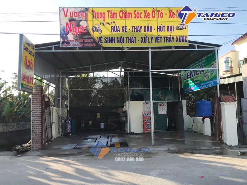 Lắp đặt tiệm rửa xe ô tô - xe máy anh Vương tại Thanh Hóa